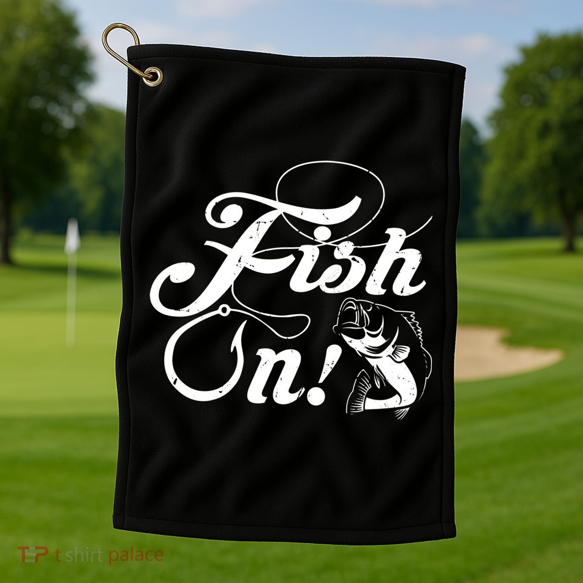 Funny Fishing Golf Towel