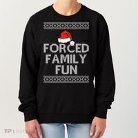 Forced Family Fun Funny Ugly Christmas Holiday Women's Sweatshirt thumb 0