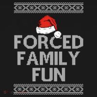Forced Family Fun Funny Ugly Christmas Holiday Women's Hoodie thumb 2