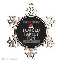 Forced Family Fun Funny Ugly Christmas Holiday Ornament thumb 0