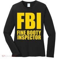 Funny Fbi Fine Booty Inspector Women's Long Sleeve Shirt thumb 0