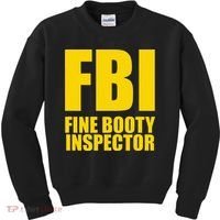 Funny Fbi Fine Booty Inspector Kids Sweatshirt thumb 0