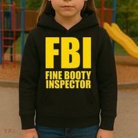 Funny Fbi Fine Booty Inspector Kids Hoodie thumb 3