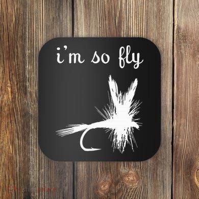 Fly Funny Fishing Coaster