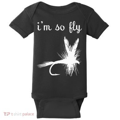 Fly Funny Fishing Baby Bodysuit