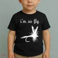 Fly Funny Fishing Toddler T-Shirt thumb 2