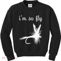 Fly Funny Fishing Kids Sweatshirt thumb 0