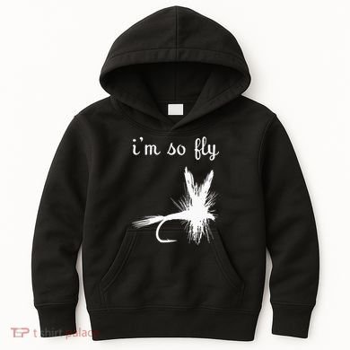 Fly Funny Fishing Kids Hoodie