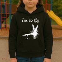 Fly Funny Fishing Kids Hoodie thumb 3