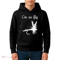 Fly Funny Fishing Kids Hoodie thumb 4