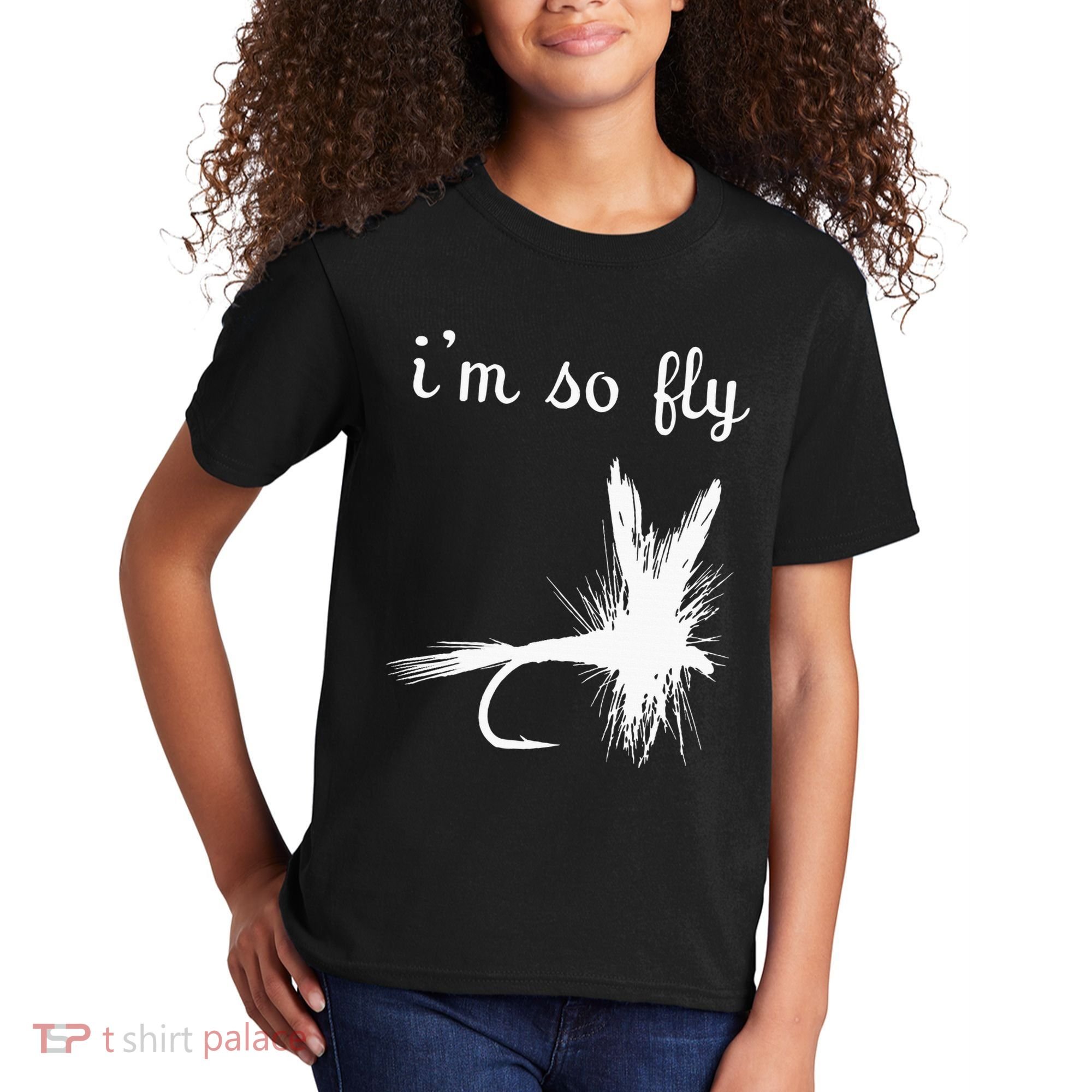 Fly Funny Fishing Kids T-Shirt