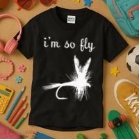 Fly Funny Fishing Kids T-Shirt thumb 3