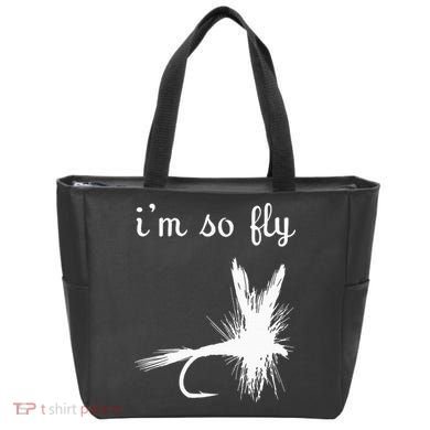 Fly Funny Fishing Tote Bag