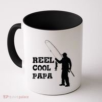Fishing Fisher Funny Reel Cool Papa Great Gift Coffee Mug thumb 0