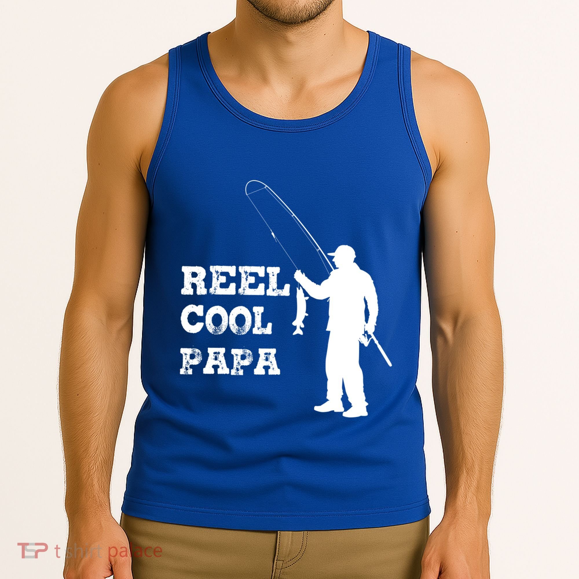 Fishing Fisher Funny Reel Cool Papa Great Gift Tank Top