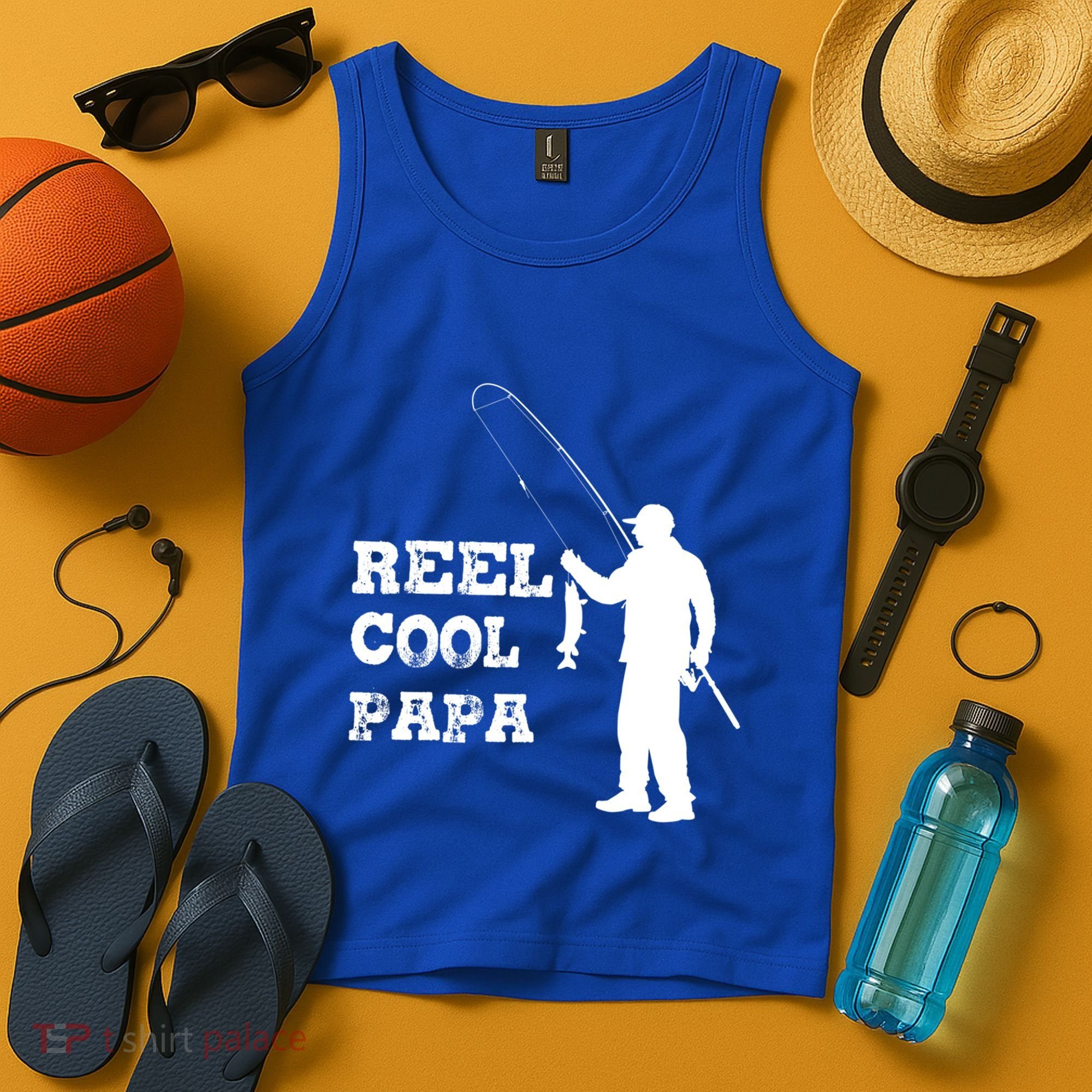 Fishing Fisher Funny Reel Cool Papa Great Gift Tank Top