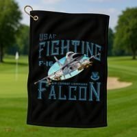 Fighting Falcon F16 Golf Towel thumb 1