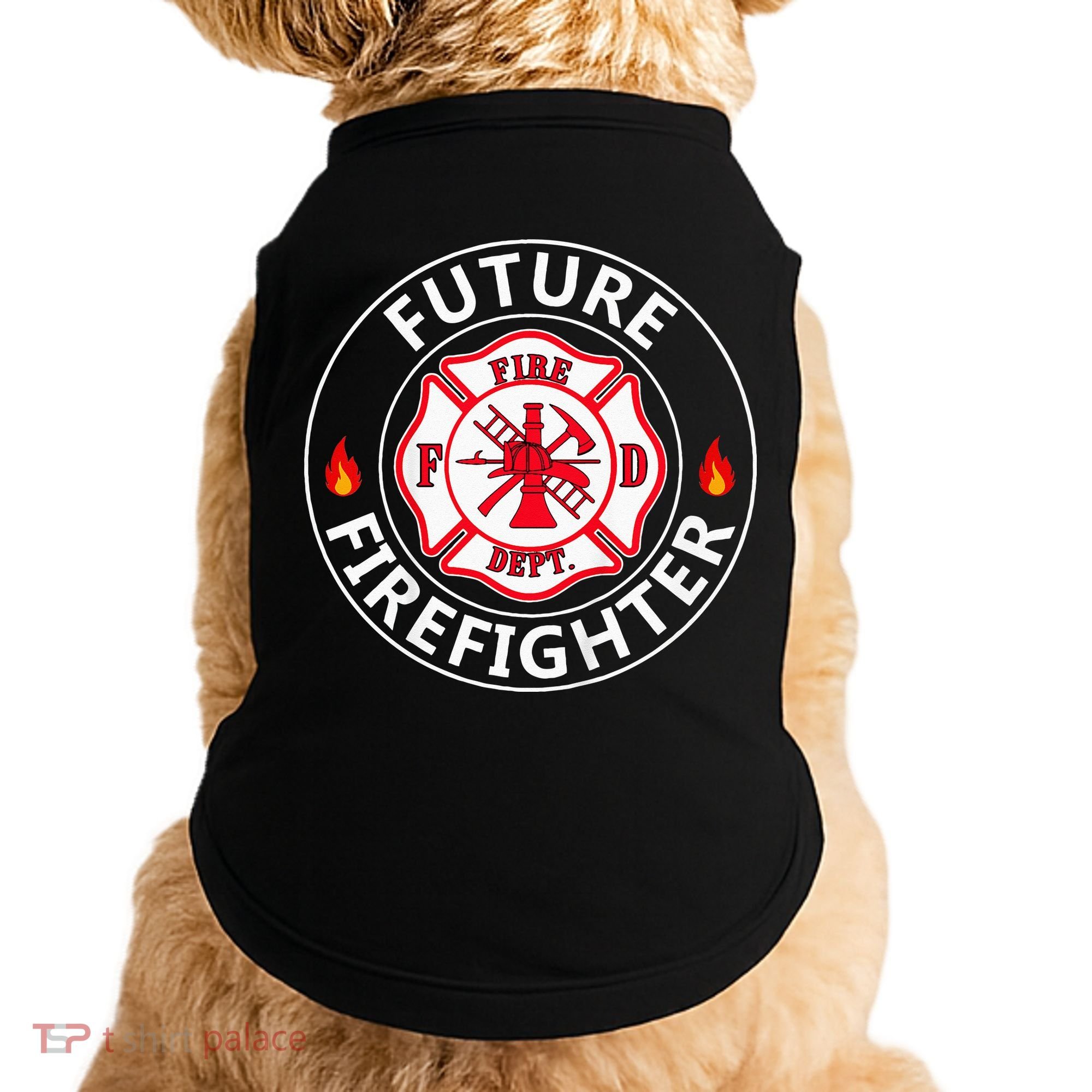 Future Firefighter Fire Fighter Badge Child Doggie Tank