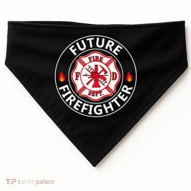Future Firefighter Fire Fighter Badge Child USA-Made Doggie Bandana