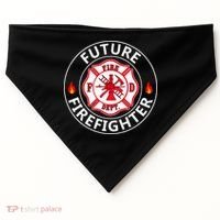 Future Firefighter Fire Fighter Badge Child USA-Made Doggie Bandana thumb 0