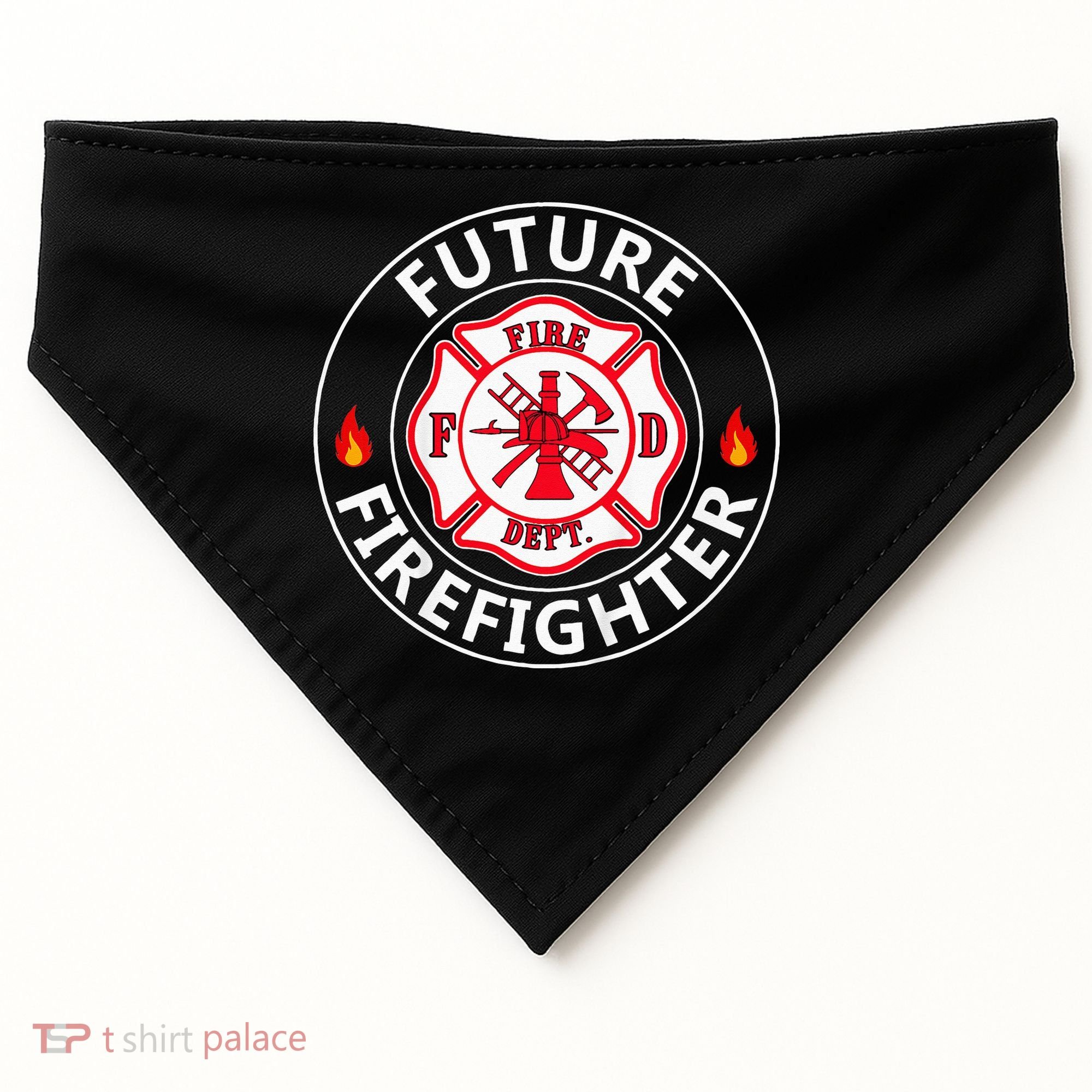 Future Firefighter Fire Fighter Badge Child USA-Made Doggie Bandana
