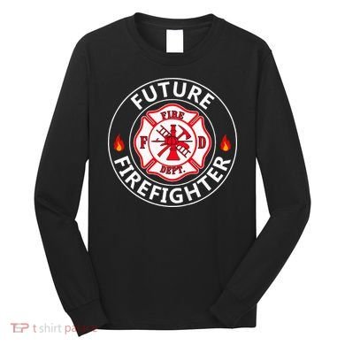 Future Firefighter Fire Fighter Badge Child Long Sleeve Shirt
