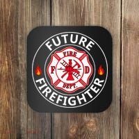 Future Firefighter Fire Fighter Badge Child Coaster thumb 0