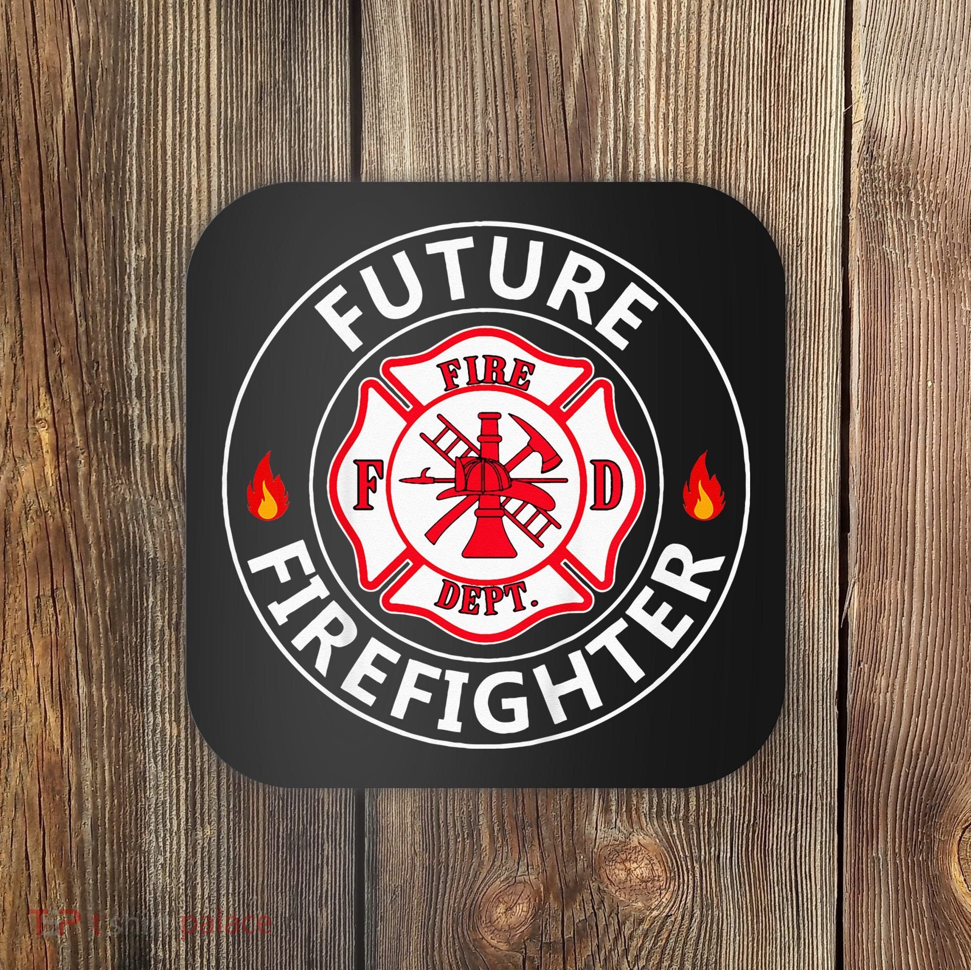 Future Firefighter Fire Fighter Badge Child Coaster
