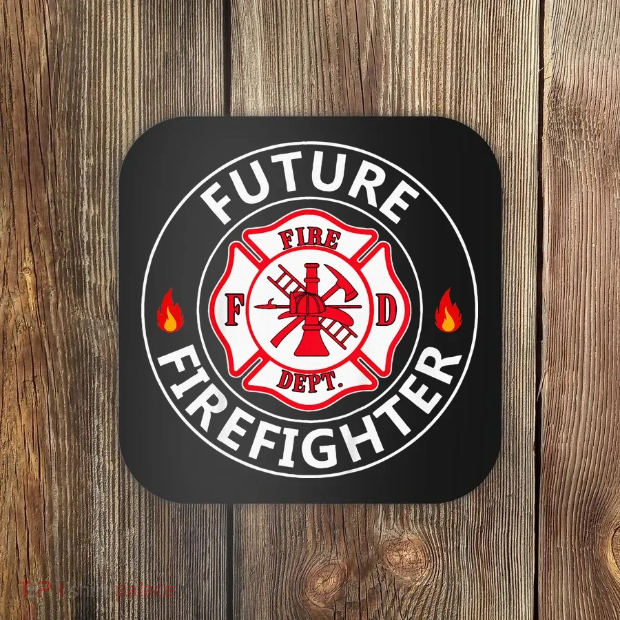 Future Firefighter Fire Fighter Badge Child Coaster