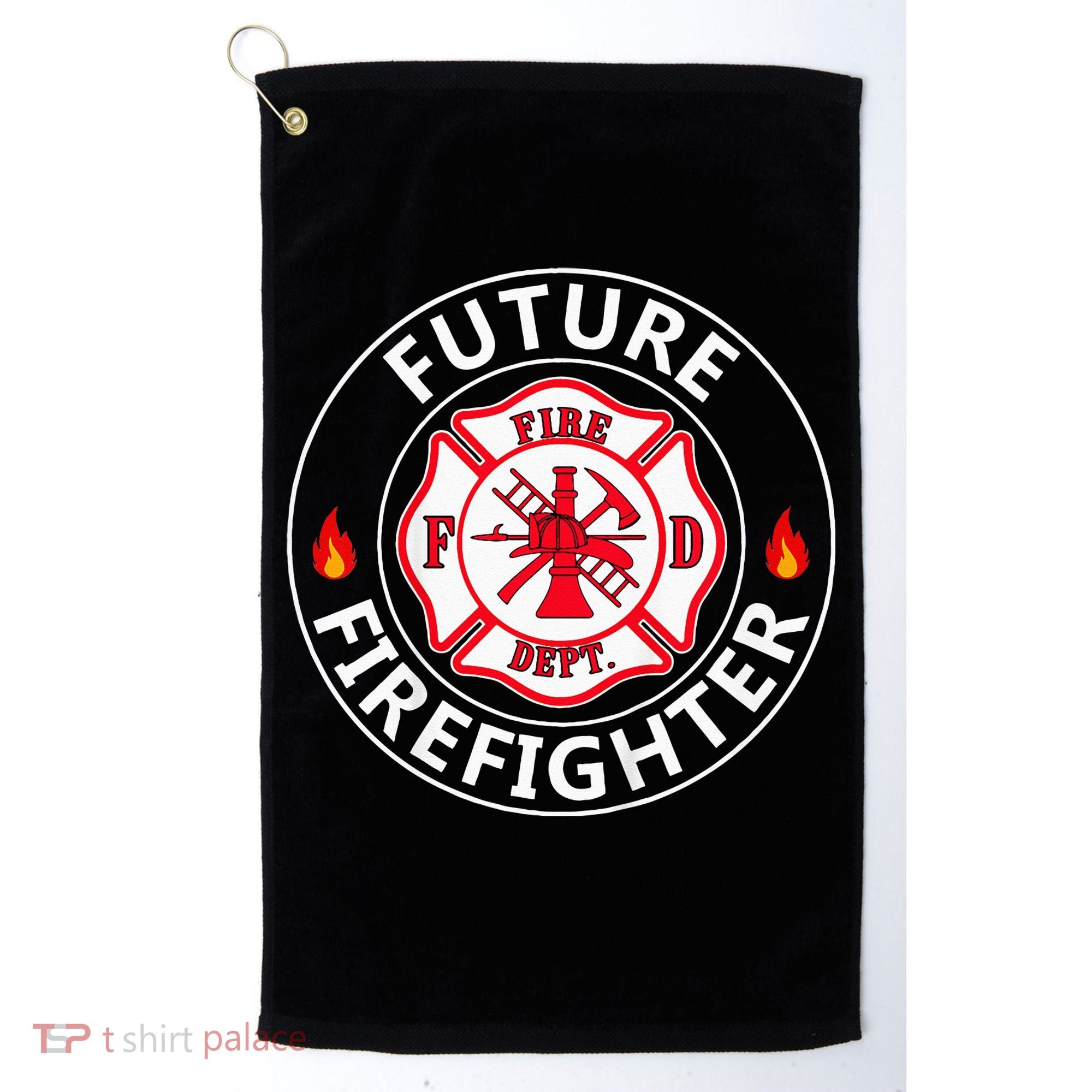 Future Firefighter Fire Fighter Badge Child Golf Towel