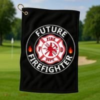 Future Firefighter Fire Fighter Badge Child Golf Towel thumb 1