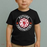 Future Firefighter Fire Fighter Badge Child Toddler T-Shirt thumb 2