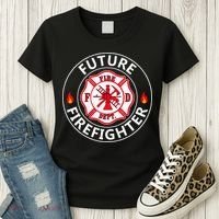 Future Firefighter Fire Fighter Badge Child Women's T-Shirt thumb 3