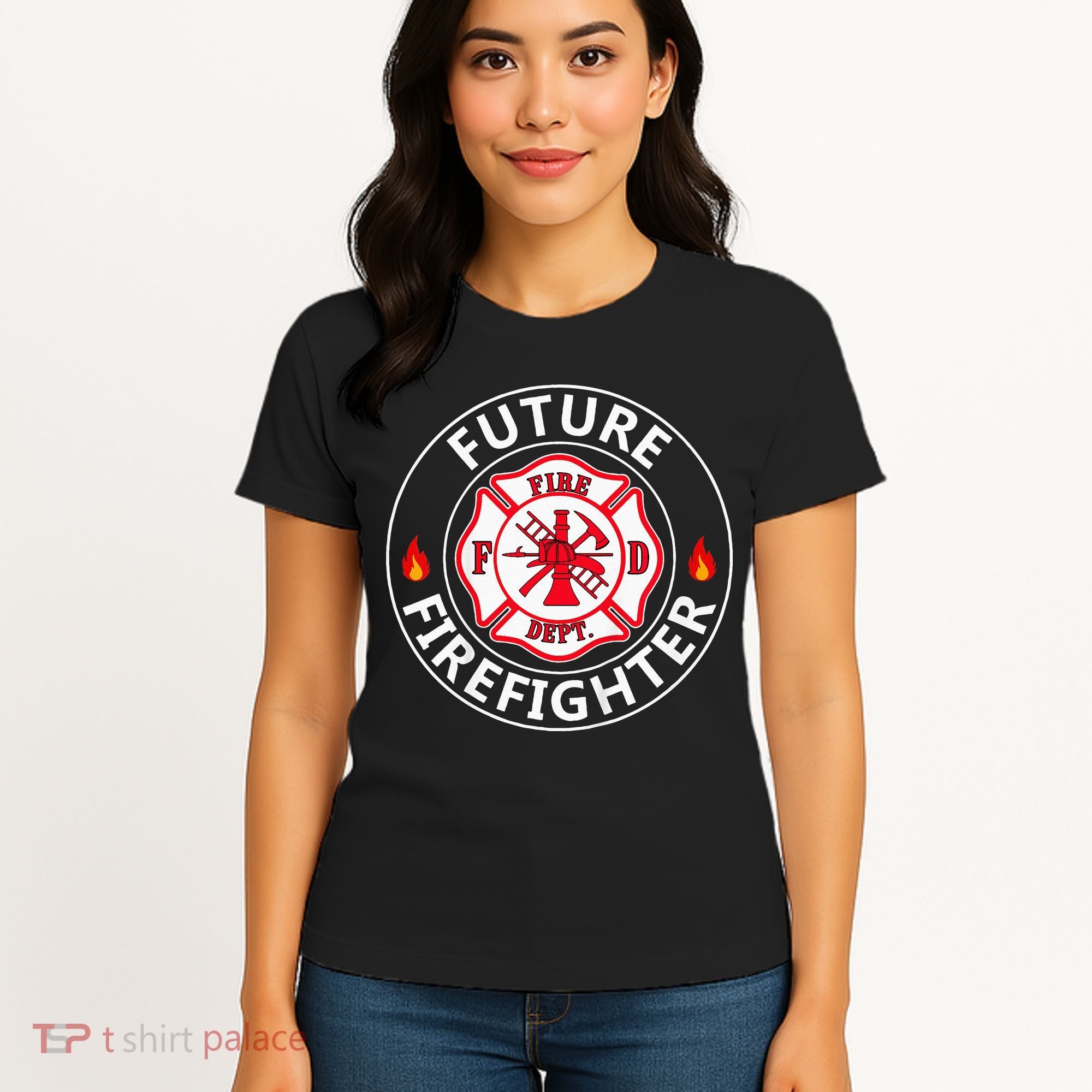 Future Firefighter Fire Fighter Badge Child Women's T-Shirt