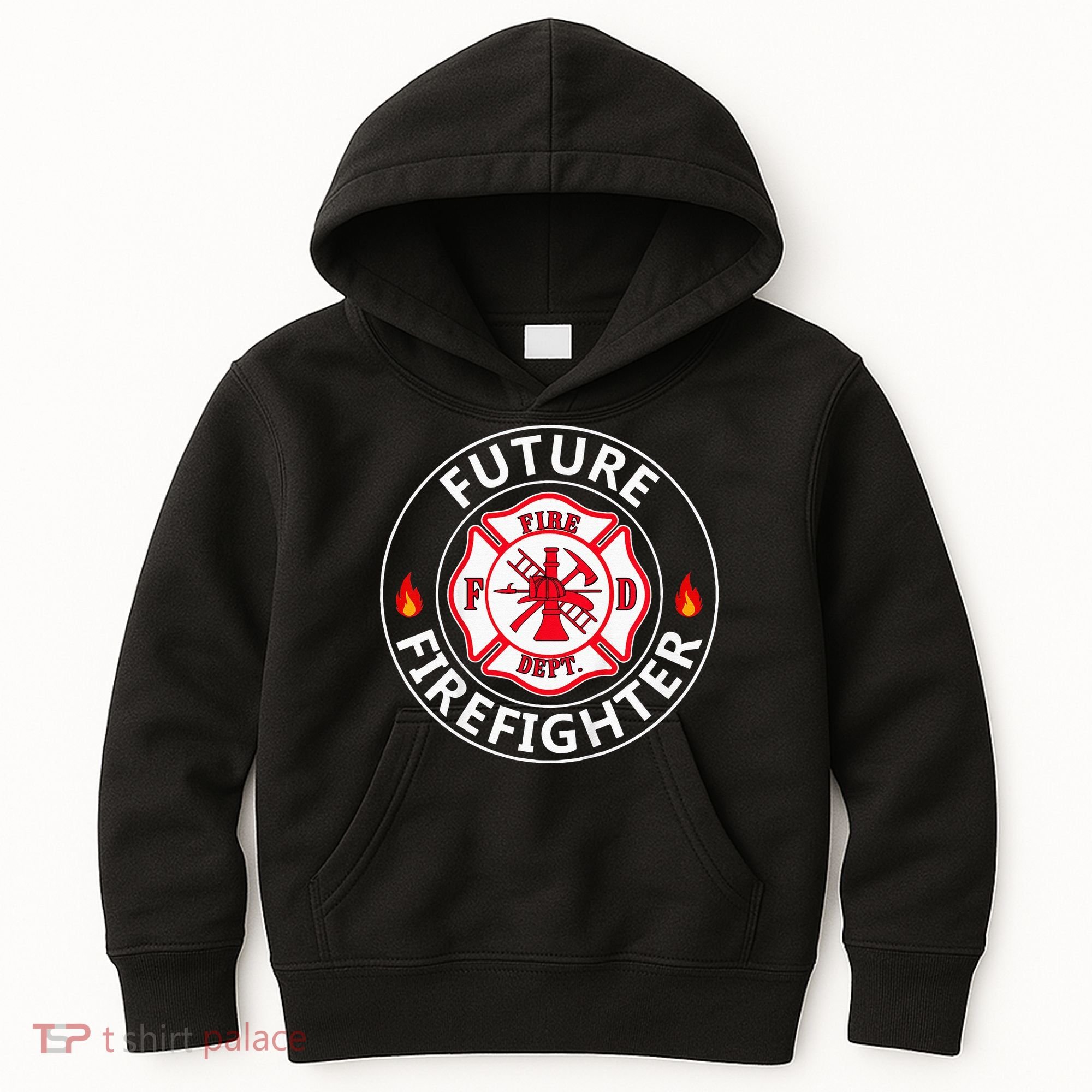 Future Firefighter Fire Fighter Badge Child Kids Hoodie