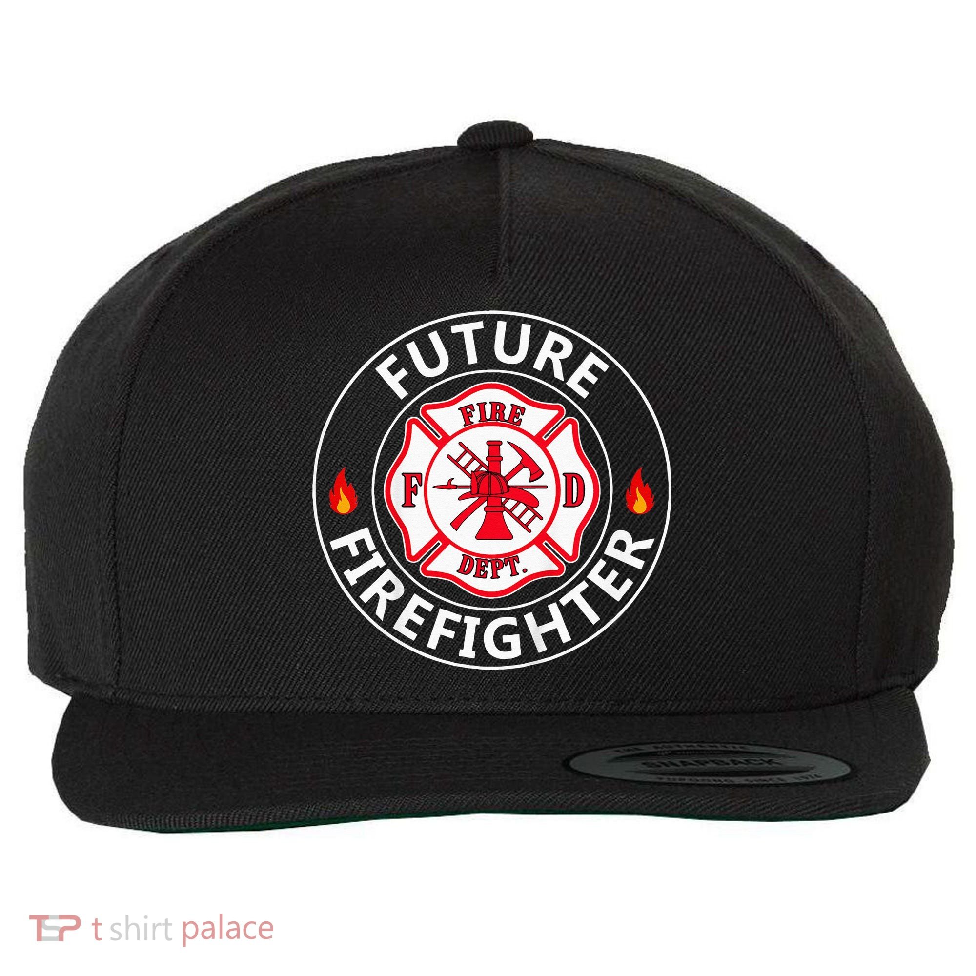 Future Firefighter Fire Fighter Badge Child Wool Snapback Cap