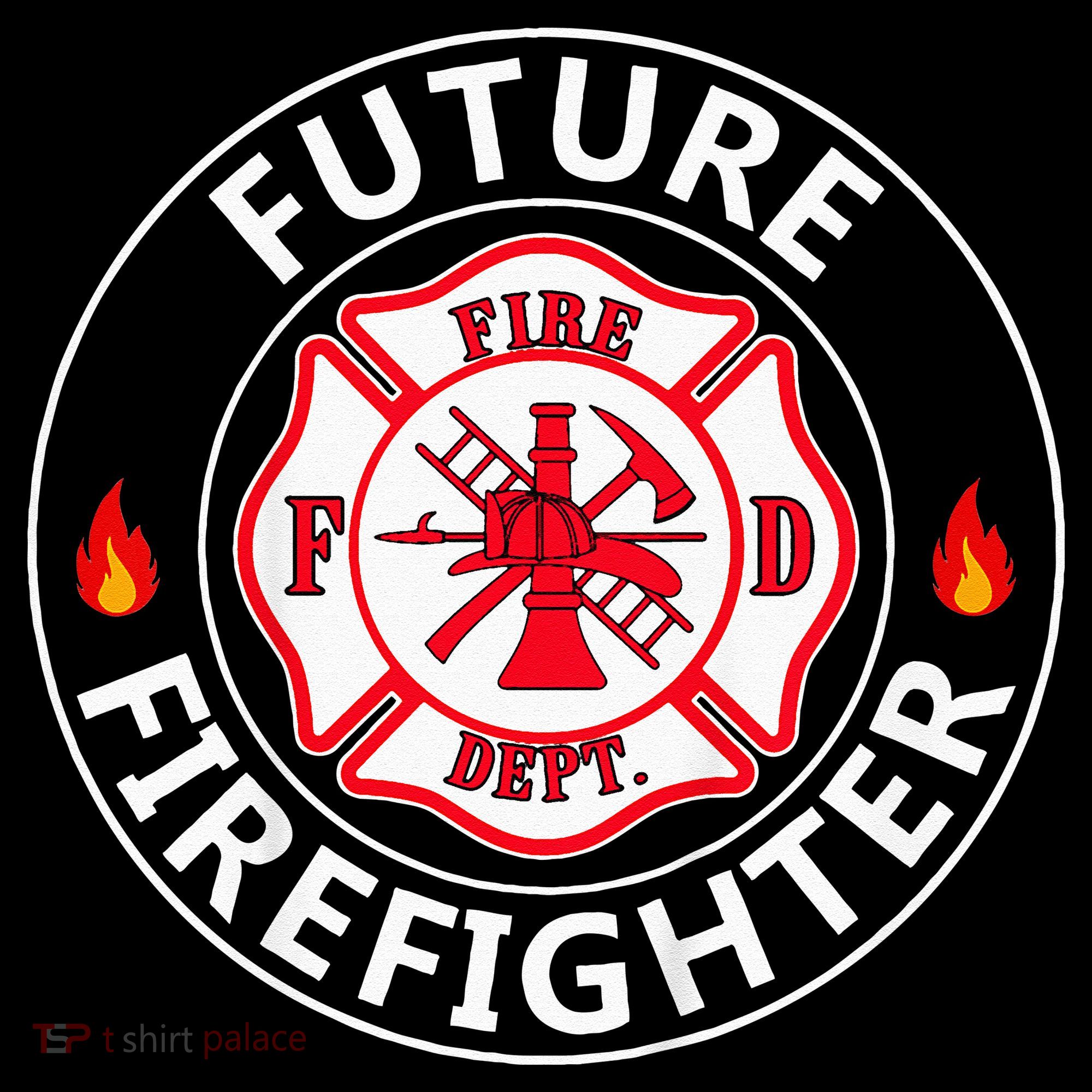 Future Firefighter Fire Fighter Badge Child Kids T-Shirt