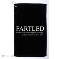 Fartled Funny Fart Definition Golf Towel thumb 0