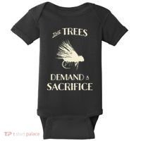 Fly Fishing For Trout Funny Fly Casting Baby Bodysuit thumb 0