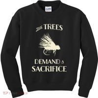 Fly Fishing For Trout Funny Fly Casting Kids Sweatshirt thumb 0