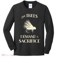 Fly Fishing For Trout Funny Fly Casting Kids Long Sleeve Shirt thumb 0