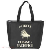 Fly Fishing For Trout Funny Fly Casting Tote Bag thumb 0