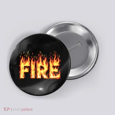 Fire Flame Fire And Ice Costume Button