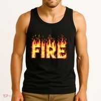 Fire Flame Fire And Ice Costume Tank Top thumb 3