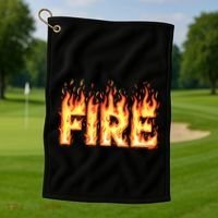 Fire Flame Fire And Ice Costume Golf Towel thumb 1