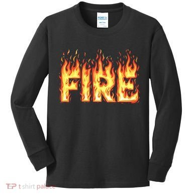Fire Flame Fire And Ice Costume Kids Long Sleeve Shirt