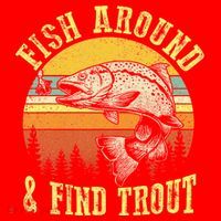 Funny Fishing Fish Around Find Trout Fishermen Santa Hat thumb 1