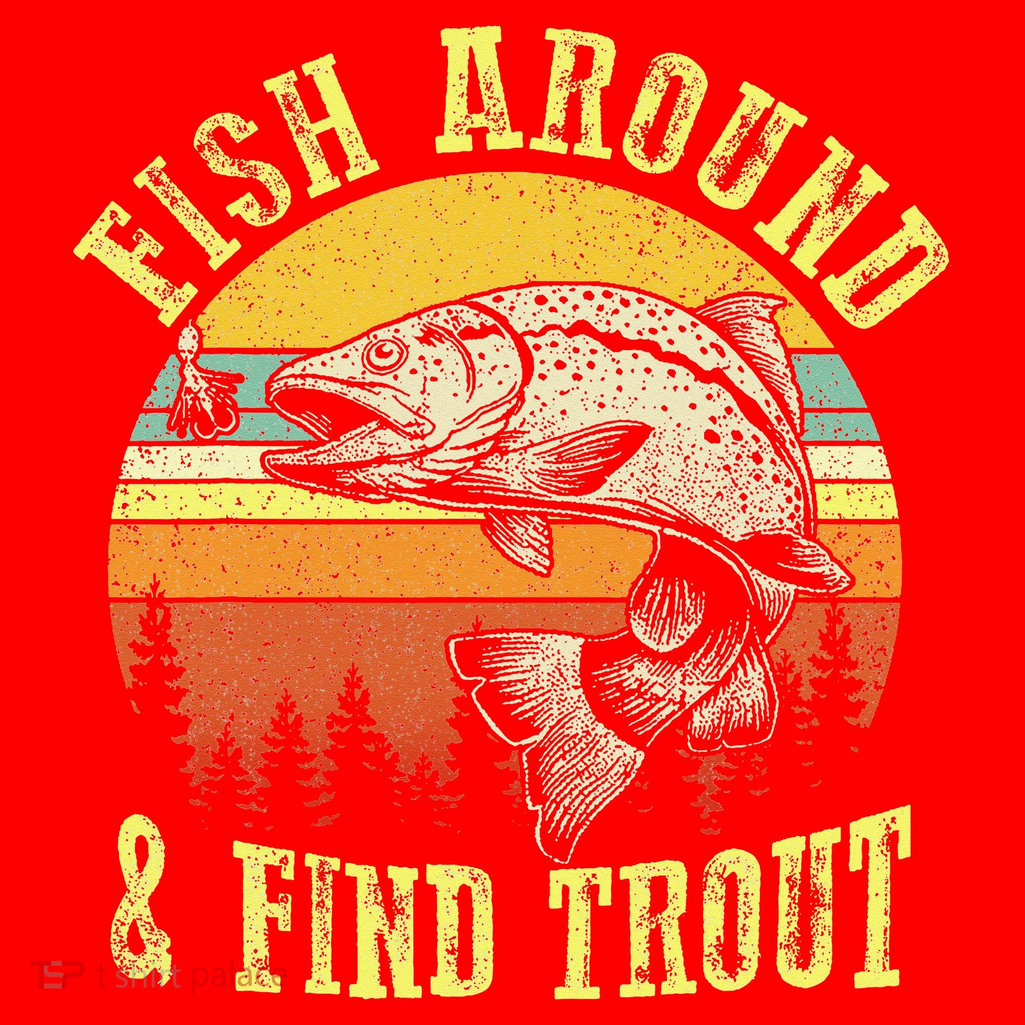 Funny Fishing Fish Around Find Trout Fishermen Santa Hat
