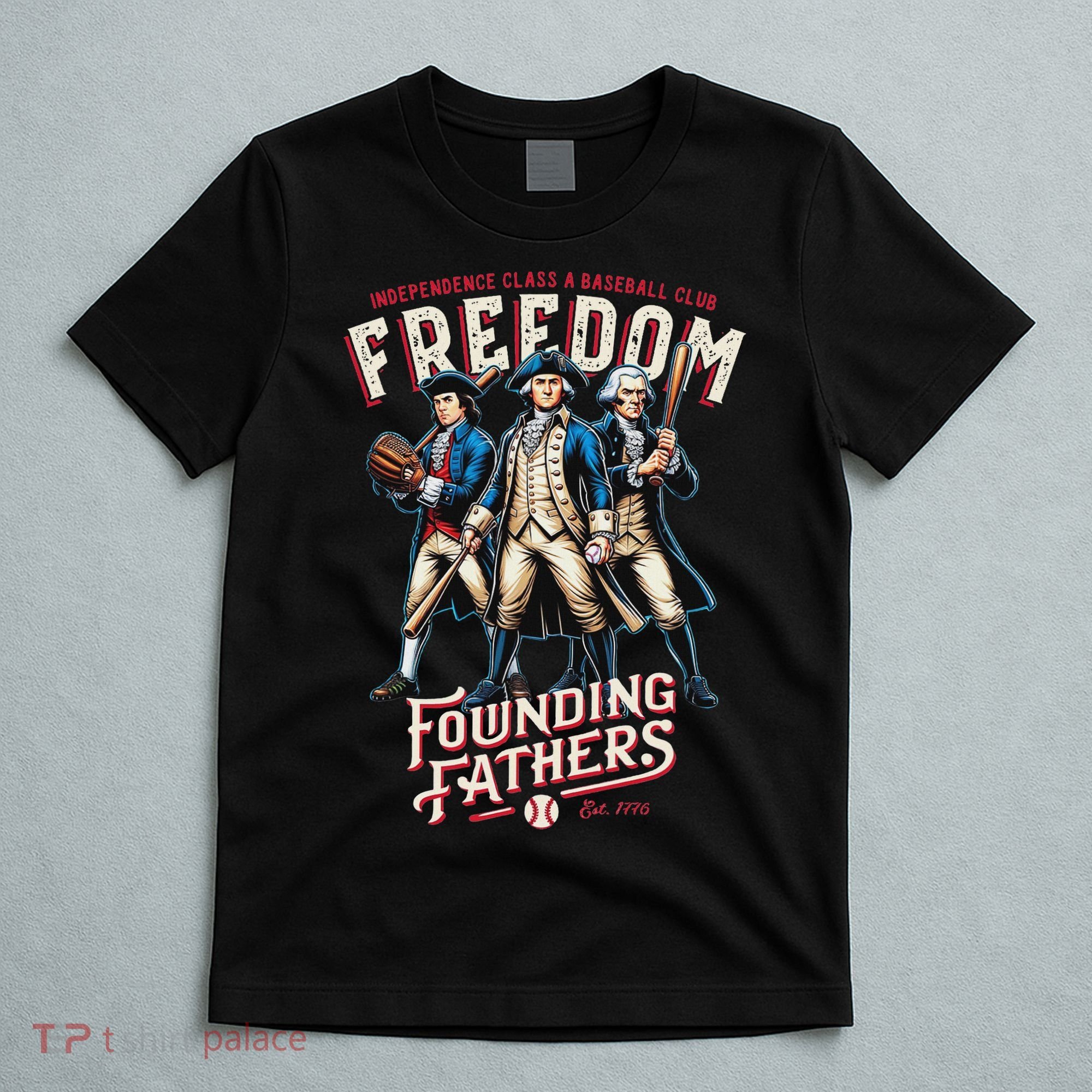 Freedom Founding Fathers Retro Minor League Baseball Team T-Shirt
