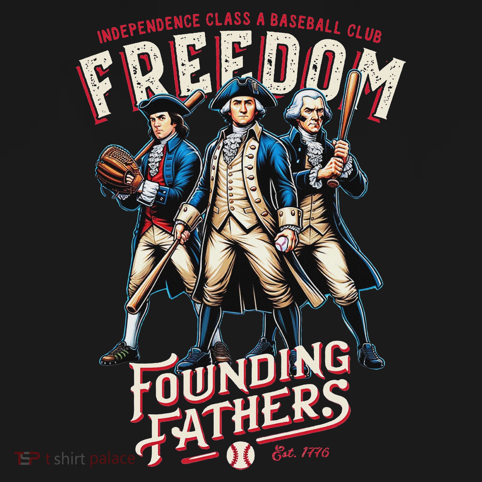 Freedom Founding Fathers Retro Minor League Baseball Team Women's Hoodie